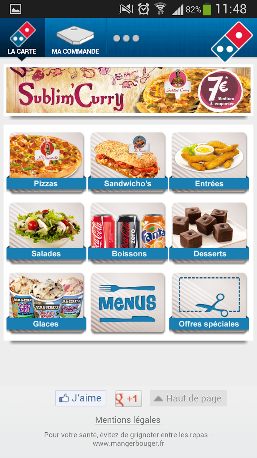 Dominos Pizza France Screen 3
