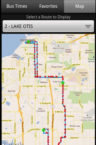 Anchorage Bus Times Screen 3