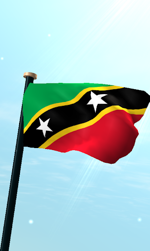 Saint Kitts and Nevis Flag 3D