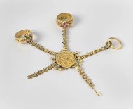 Pair of hand jewels with rings (hathiphul)