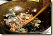 frying shrimp for fried hokkien mee