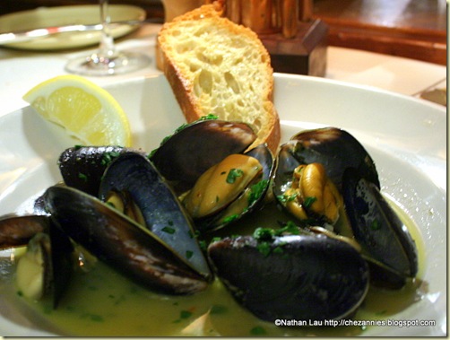 Steamed Mussels with Garlic, Parsley, and Wild Fennel @ Chez Panisse