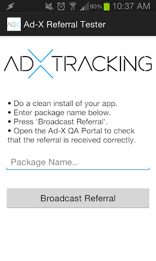 Ad-X Referral Tester