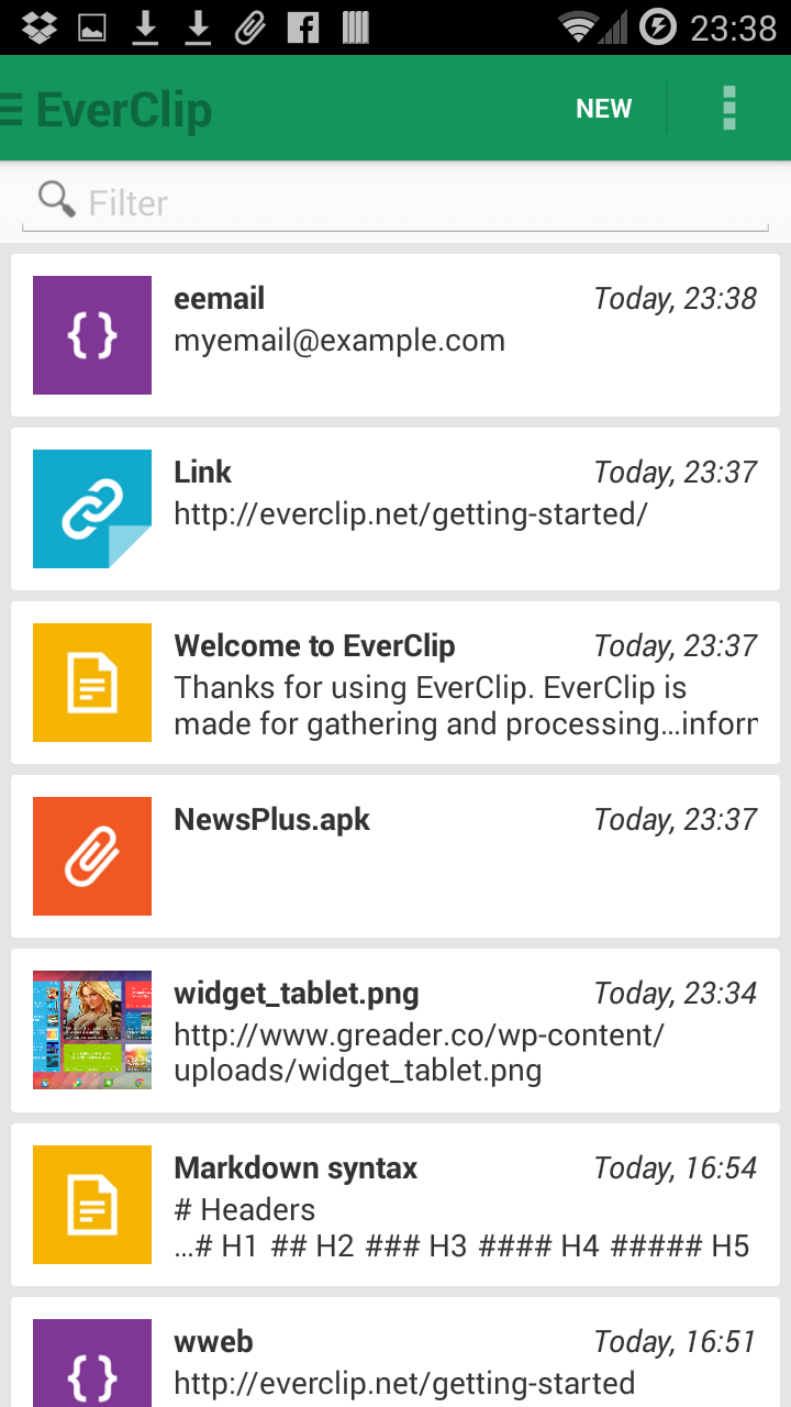 Android application EverClip Premium Unlocker Key screenshort