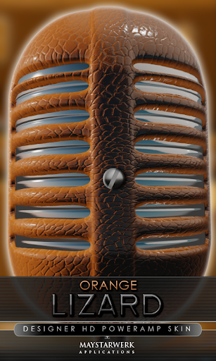 Poweramp skin orange lizard