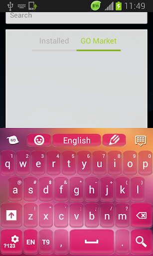 粉红色的键盘为Android