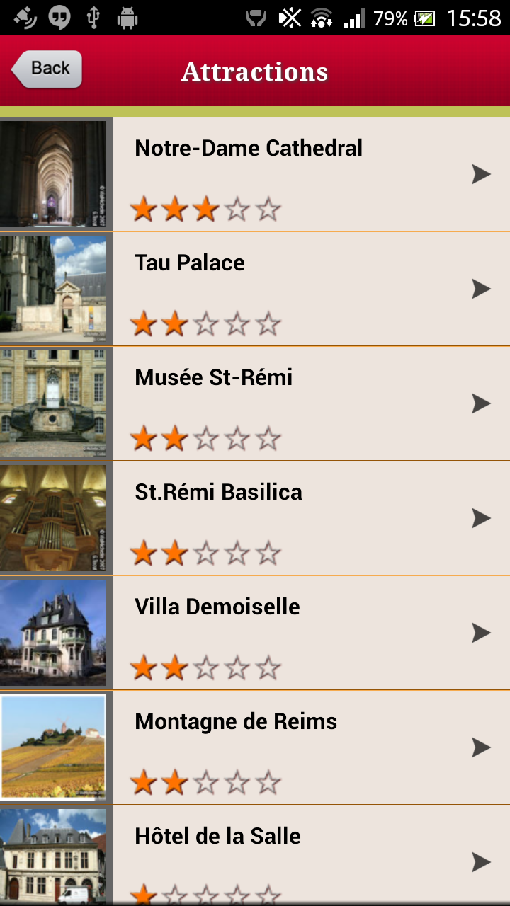 Reims Offline Map Guide Screen 3