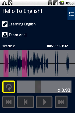 Android application Listening Mate screenshort