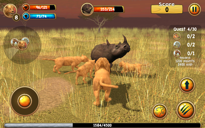 Wild Lion Simulator 3D Screen 3
