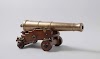 Model of a 36-pounder cannon on a gun carriage