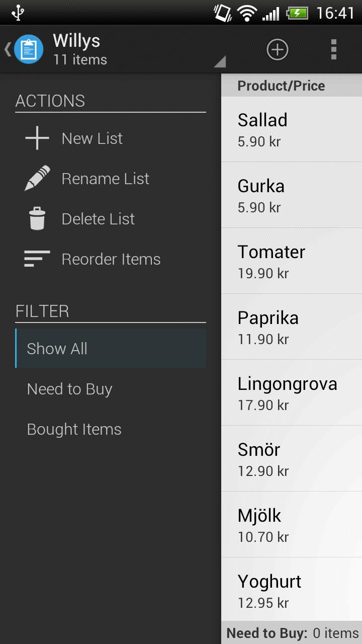 Shopping List Pro Screen 2