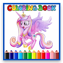 Little pony painting books mobile app icon