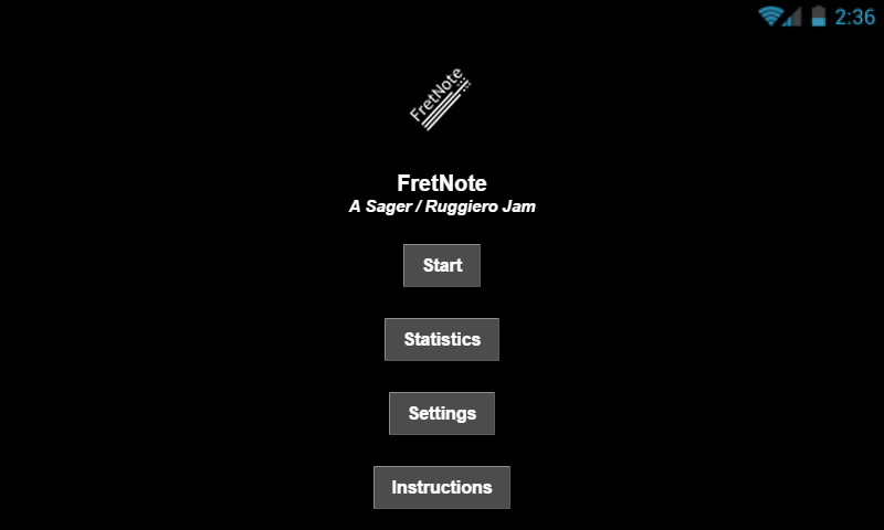 Android application FretNote screenshort