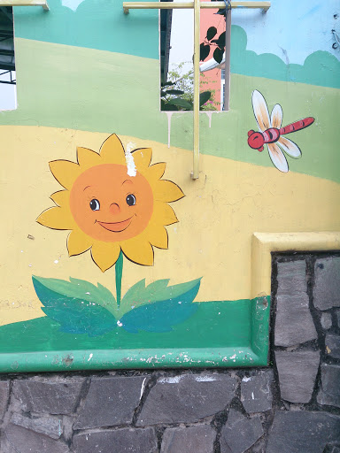 Dragonfly and Sunflower Mural