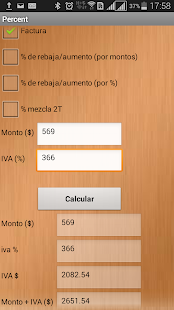 Calculadora de porcentaje - náhled