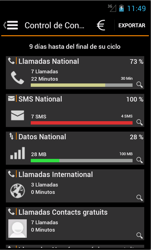 Android application Plan Monitor PRO screenshort