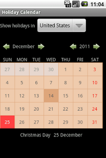Free Download Holiday Calendar APK for Android