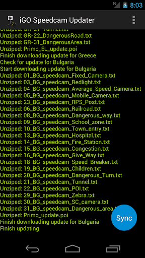 iGO Speedcam Updater
