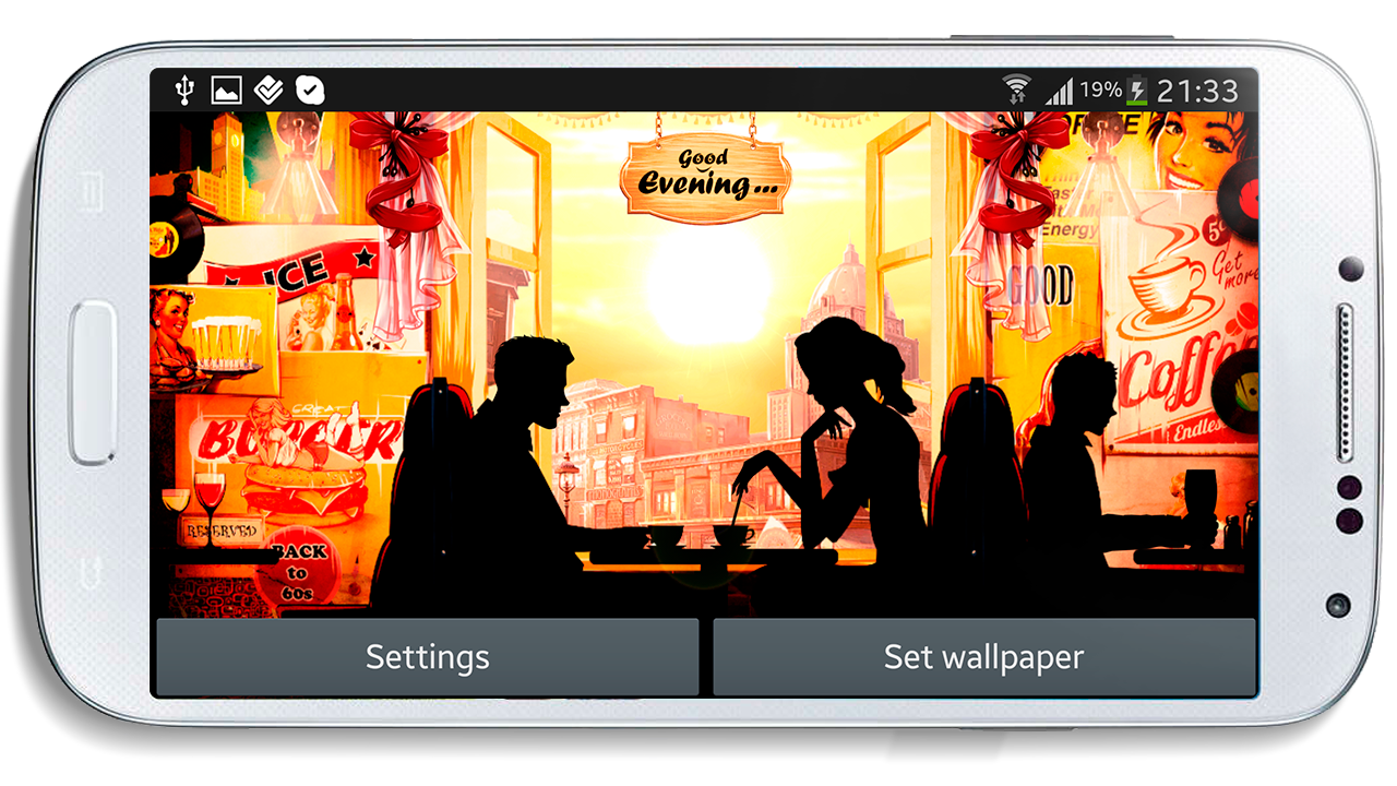   Retro Cafe Live Wallpaper: captura de tela 