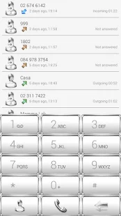 exDialer FrameSilverWhite Skin