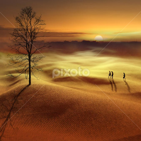 sunset in the Cloth Desert by Budi Cc-line - Digital Art Places