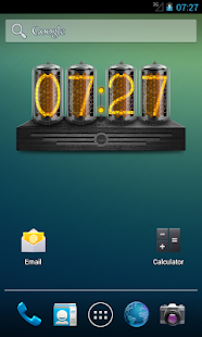 Dark Nixie Clock Widget