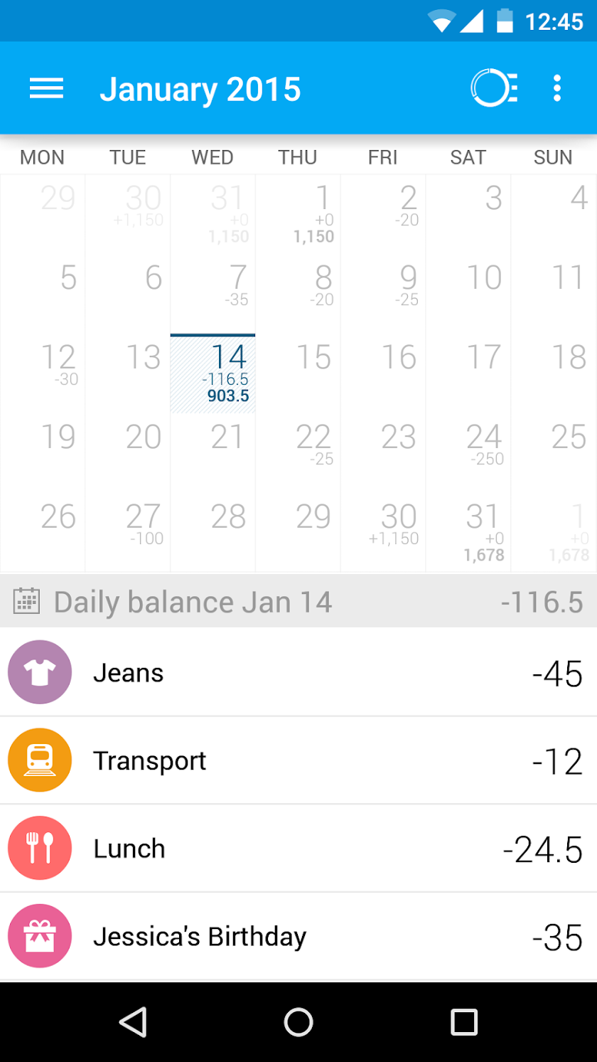 Dollarbird - Personal Finance Screen 1