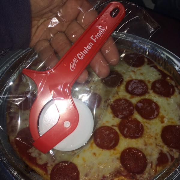 My own pizza cutter so it would not get contaminated!