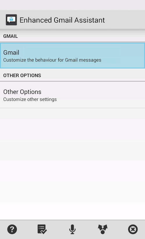 Android application Enhanced Gmail Assistant screenshort