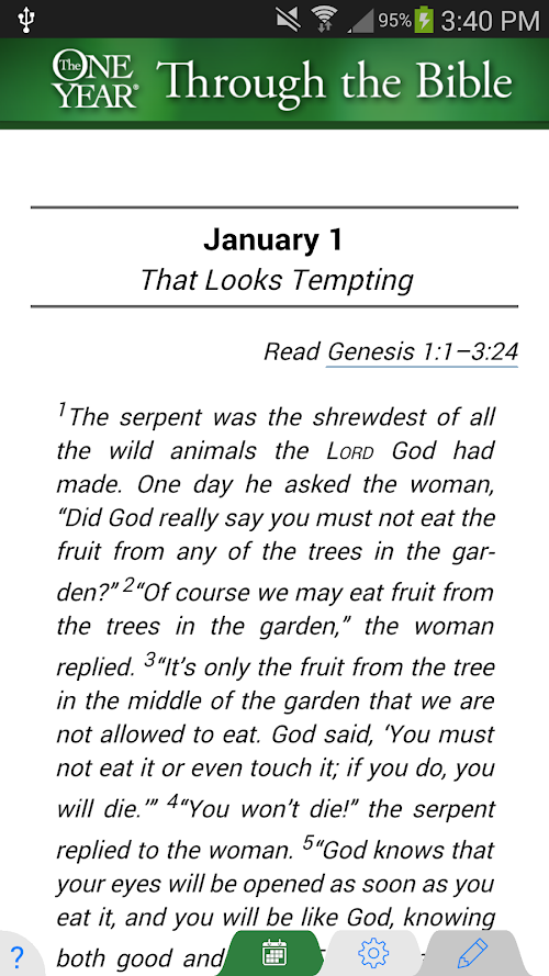 Android application One Year® Thru the Bible Devo screenshort