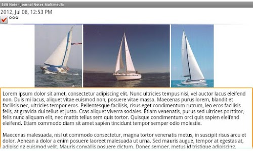 Android application Journal Notes Multimedia screenshort