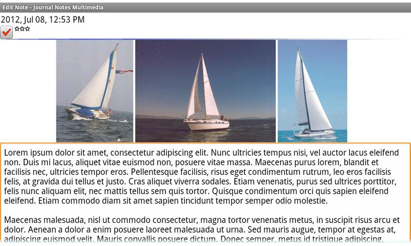 Journal Notes Multimedia Screen 1