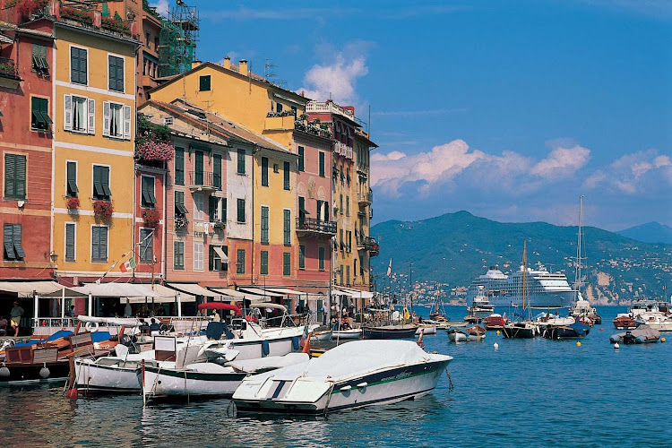 Discover the charming Italian fishing village of Portofino during a Mediterranean cruise aboard Seven Seas Navigator.