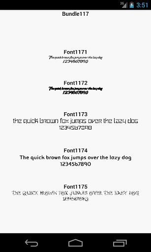 Fonts for FlipFont 117