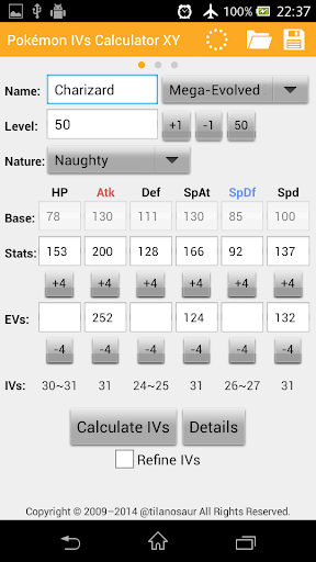 IVs Damage Calculator XY