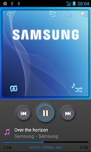 Poweramp TouchWiz Skin White - screenshot thumbnail