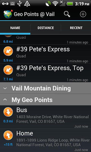 Geo Points Vail