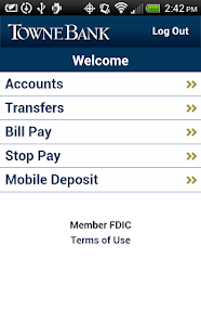TowneBank Mobile Banking Screenshots 2