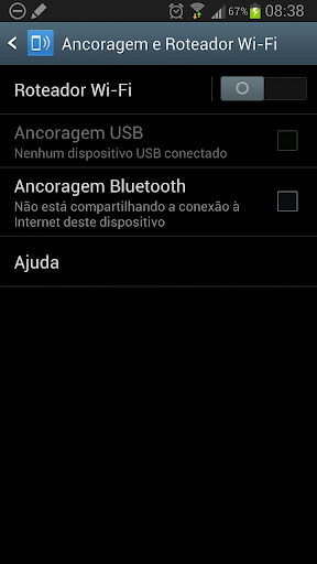 Tethering shortcut