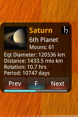 Solar System Widget Screen 1