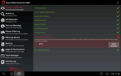 Zoner Mobile Security Tablet v1.4.0