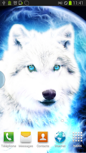 Free White Wolf with Snowflakes LWP APK for PC