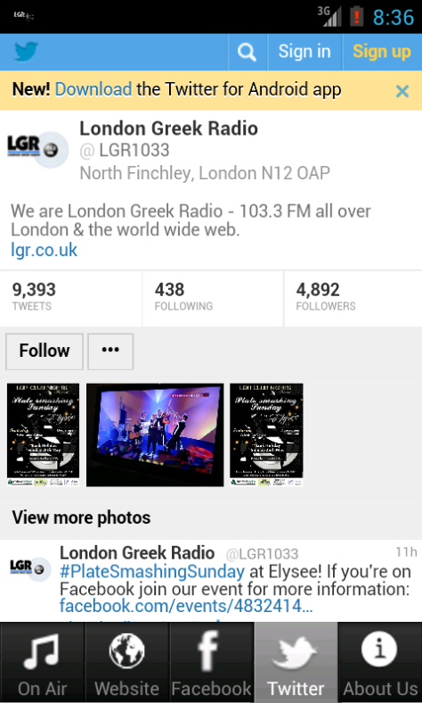   London Greek Radio 103.3FM - στιγμιότυπο οθόνης 