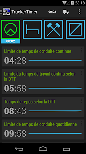 Capture d'ecran de l'application Android TruckerTimer
