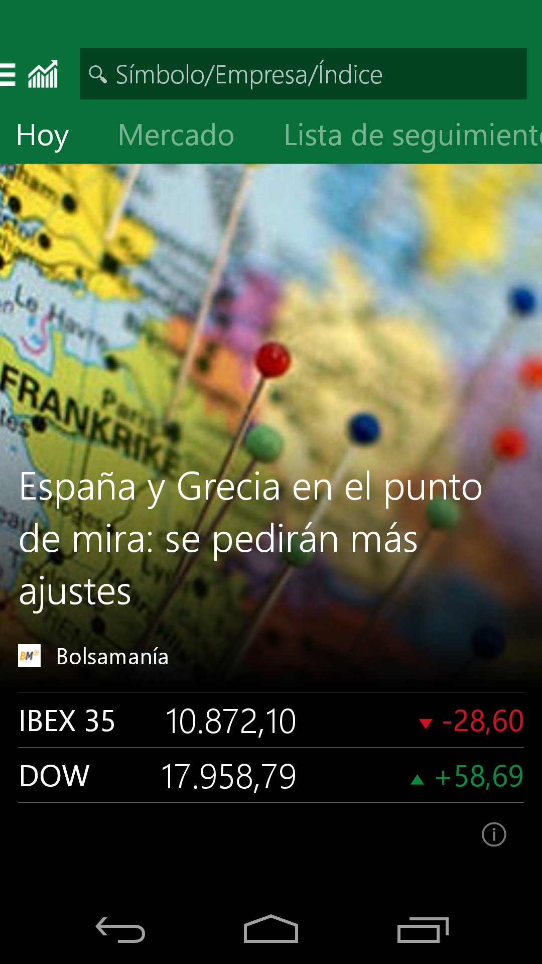 Android application MSN Money- Stock Quotes & News screenshort