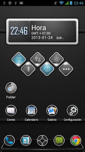 Next Launcher Theme Carbon HD