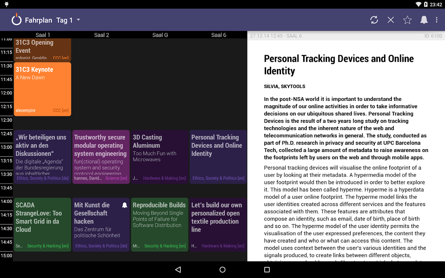    32C3 Schedule- screenshot  