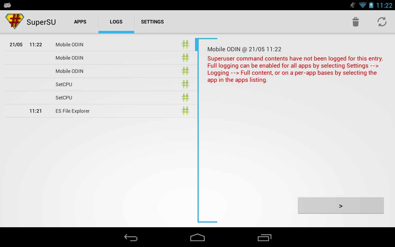    SuperSU- screenshot  