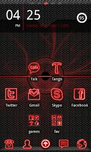 Neon Red GO Launcher Theme screenshot 4