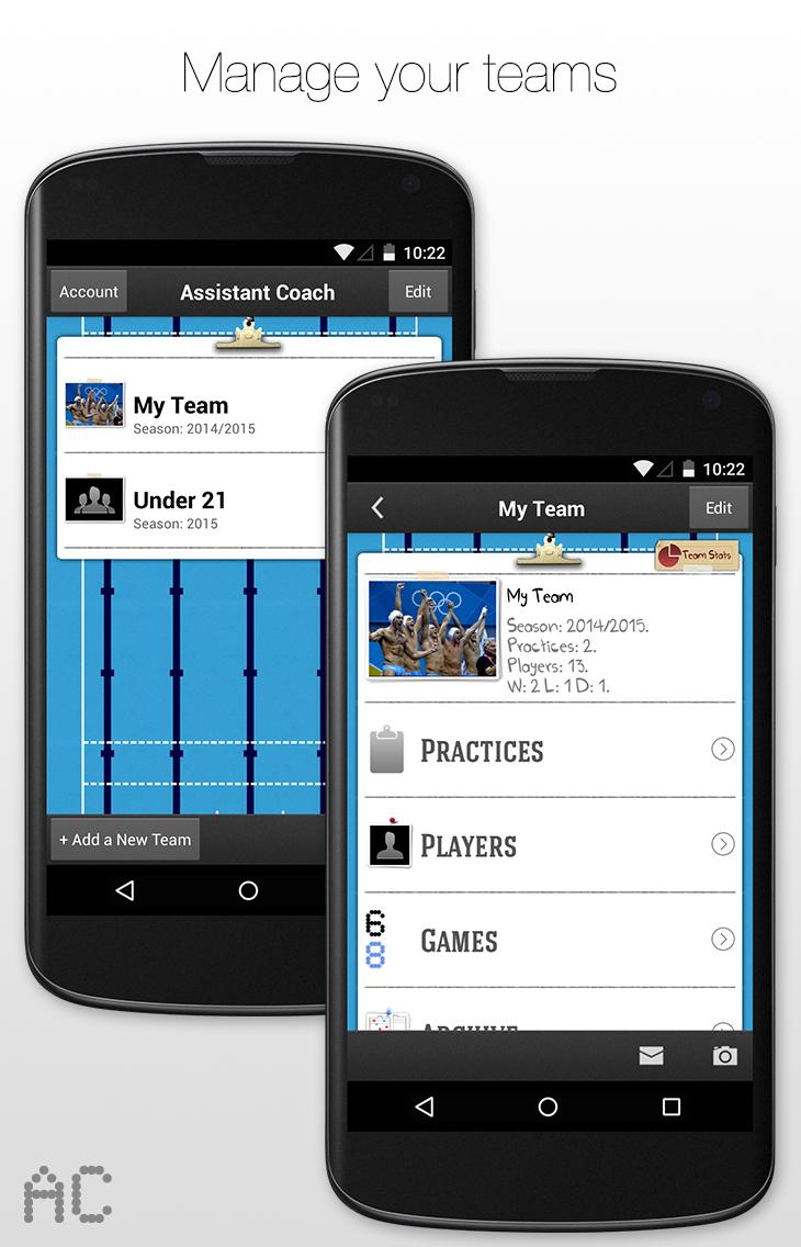 Android application Assistant Coach Water Polo screenshort